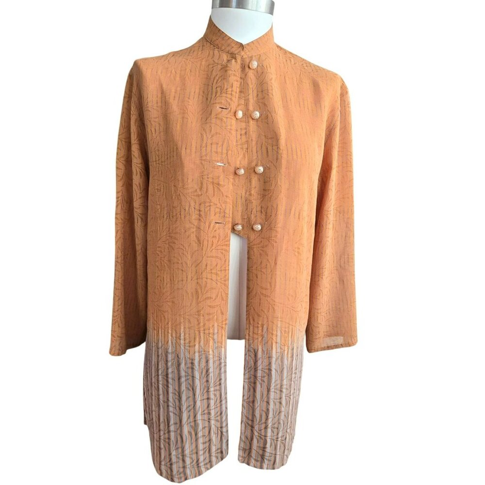 Gianni Lo Giadice Milano Sz 40 Long Sleeve Textured Jacket Button Closure HS163
